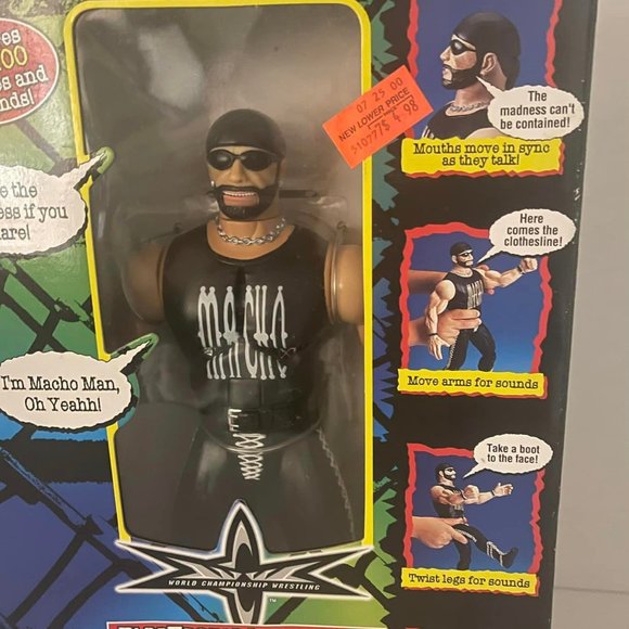 Macho Man Randy Savage WCW Tuff Talkin Wrestlers Action Figure Toybiz 1999 WWE- - Picture 4 of 12